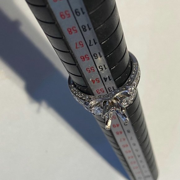 Scott Kay M1639 R310 Engagement Ring Setting 19K White Gold 0.82 Carat - Picture 12 of 12